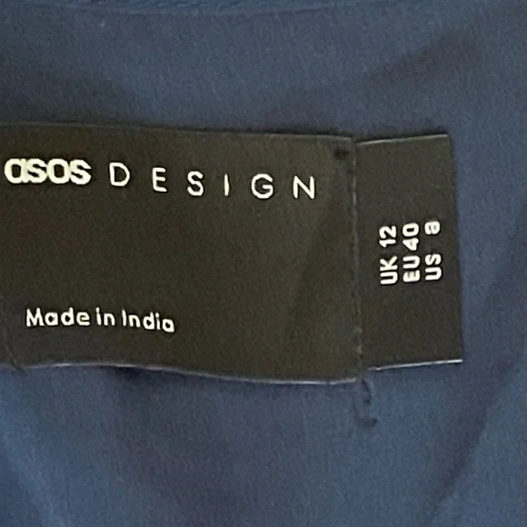 Floral Embroidered Navy Dress - Picture 4 of 7